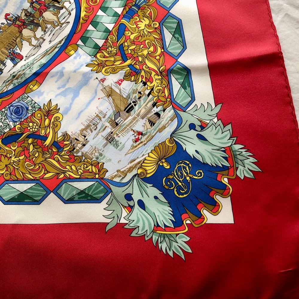 Vintage Authentic Hermès Silk Scarf 90cm L'Entente Cordiale - Picture 10 of 12